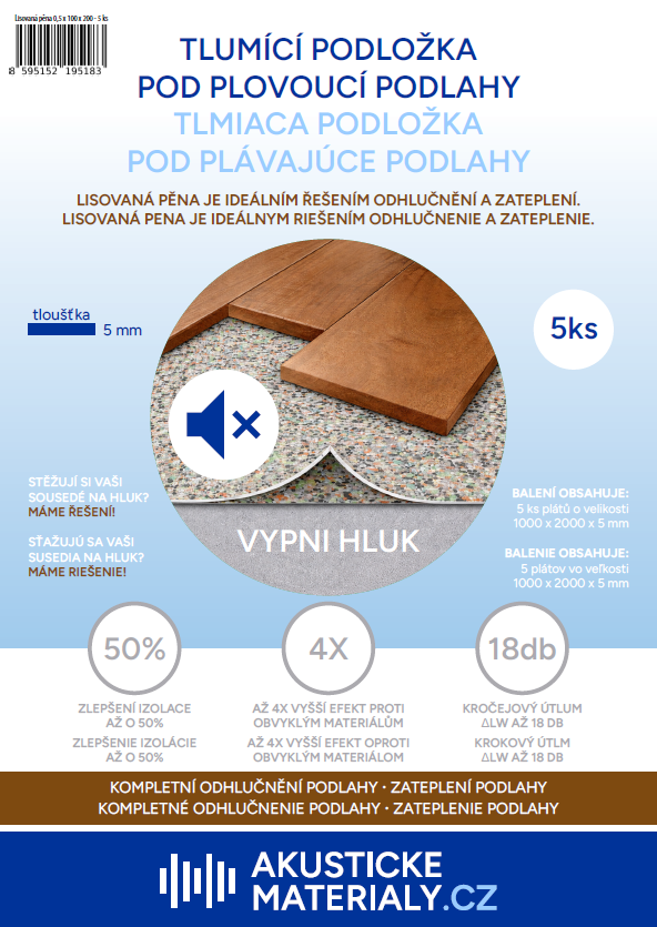 Lisovaná pěna 0,5cm