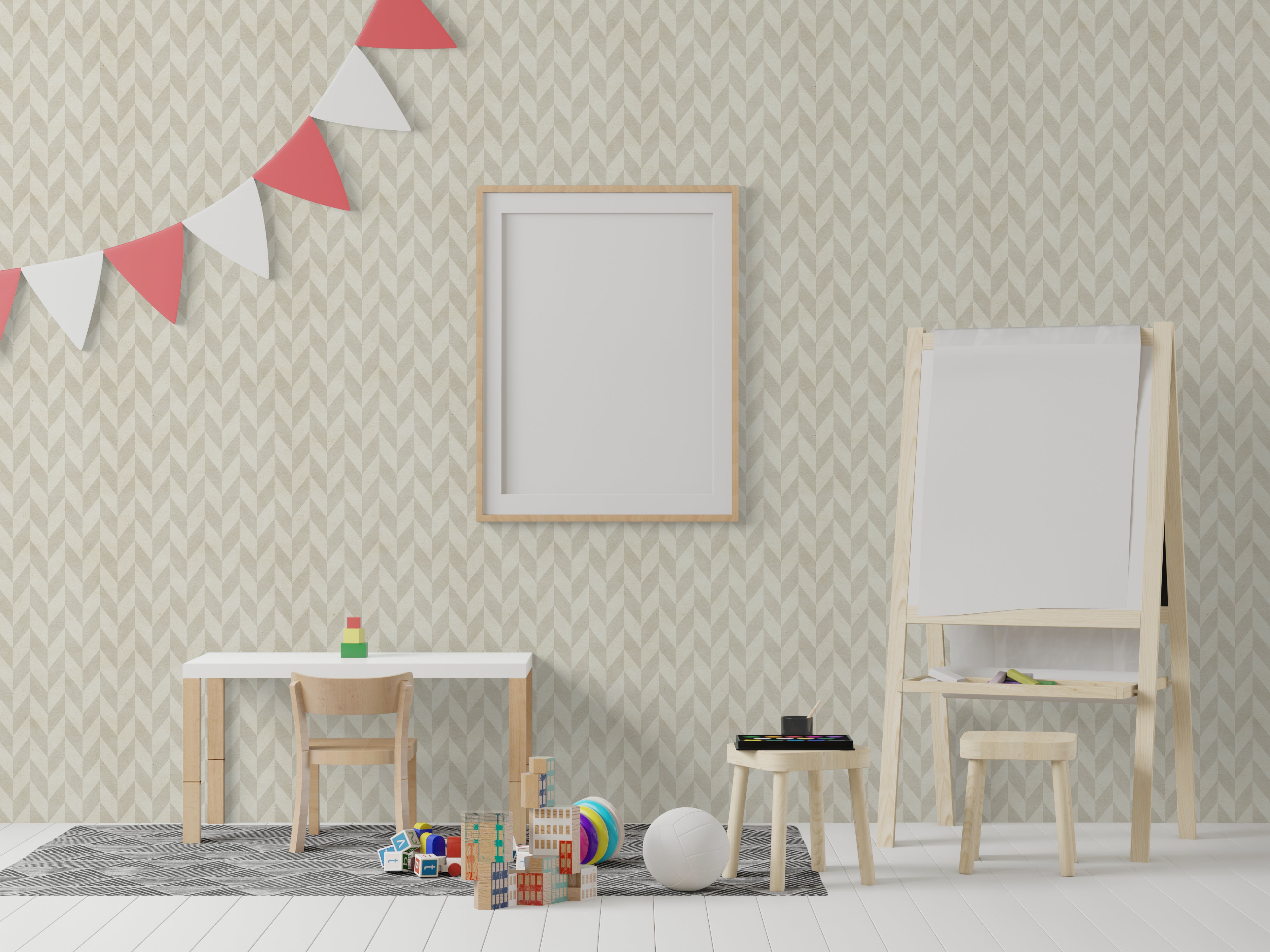 AM - Chevron print - Akustický polyesterový panel, 1ks