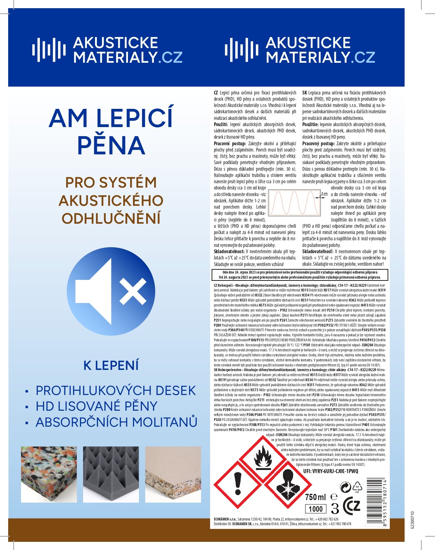 AM lepicí PUR pěna